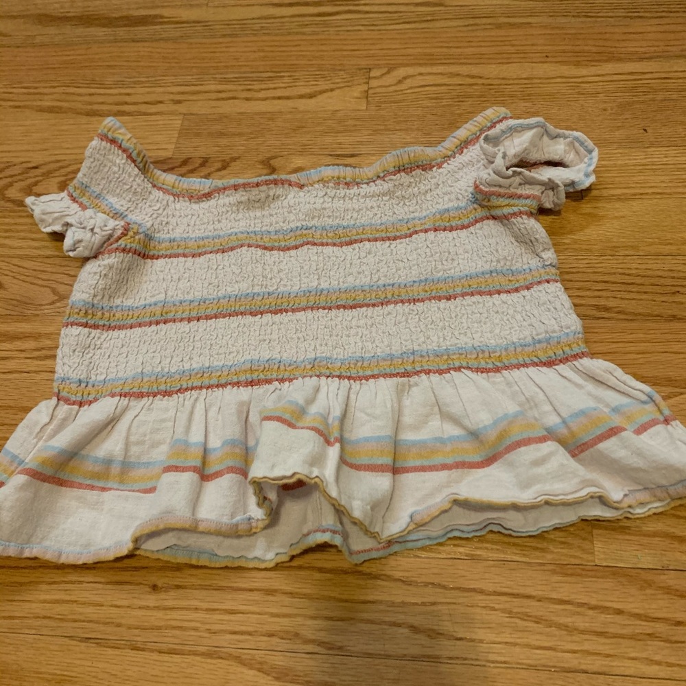 American eagle cropped off the shoulder top